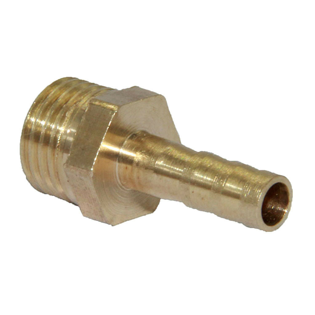6mm 1/4" Metal Brass Garden Barbed Straight Hose Fitting Coupler Connecter