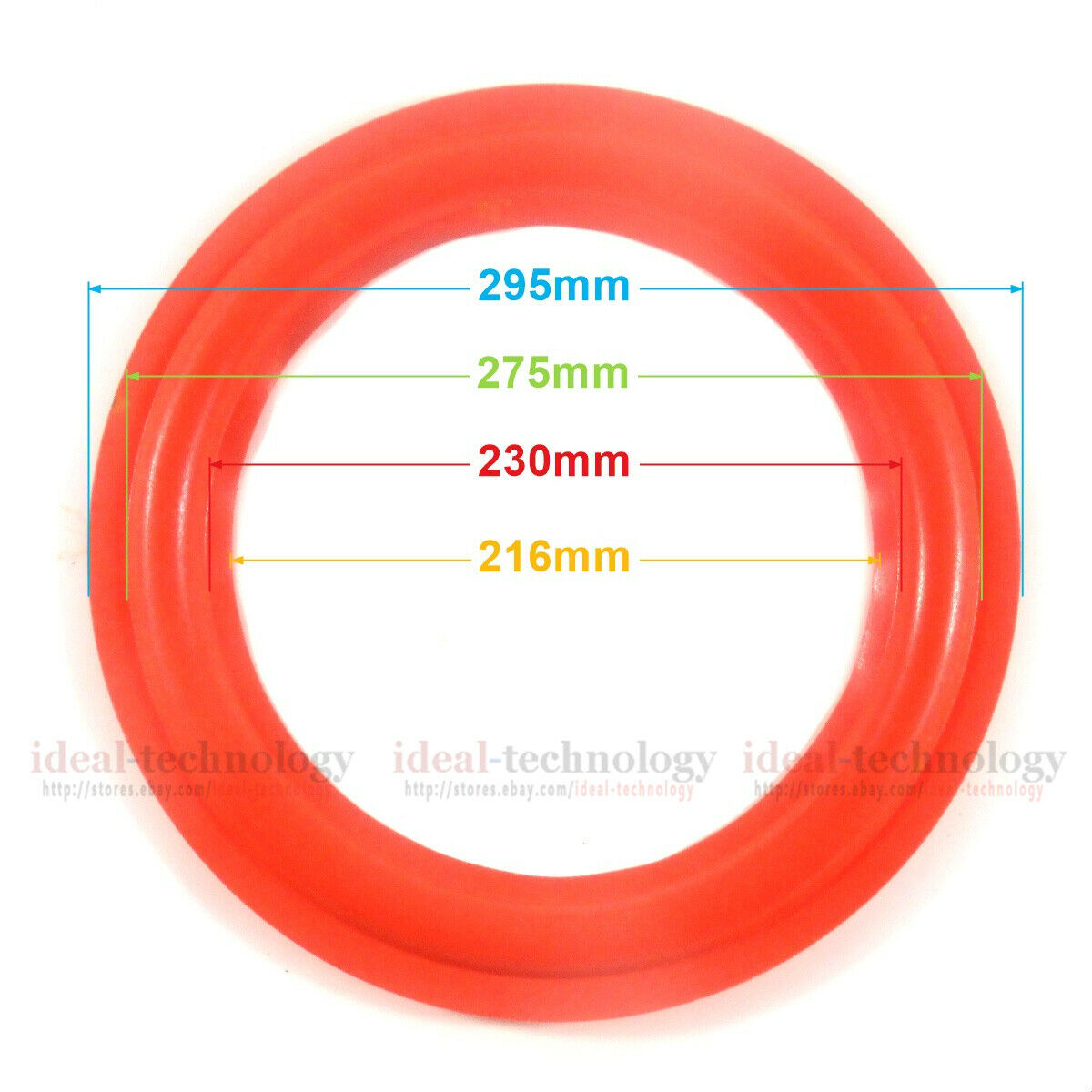 12" 12Inch Red Speaker Foam Surrounds Bass Edge Repairs For Cerwin Vega Speakers