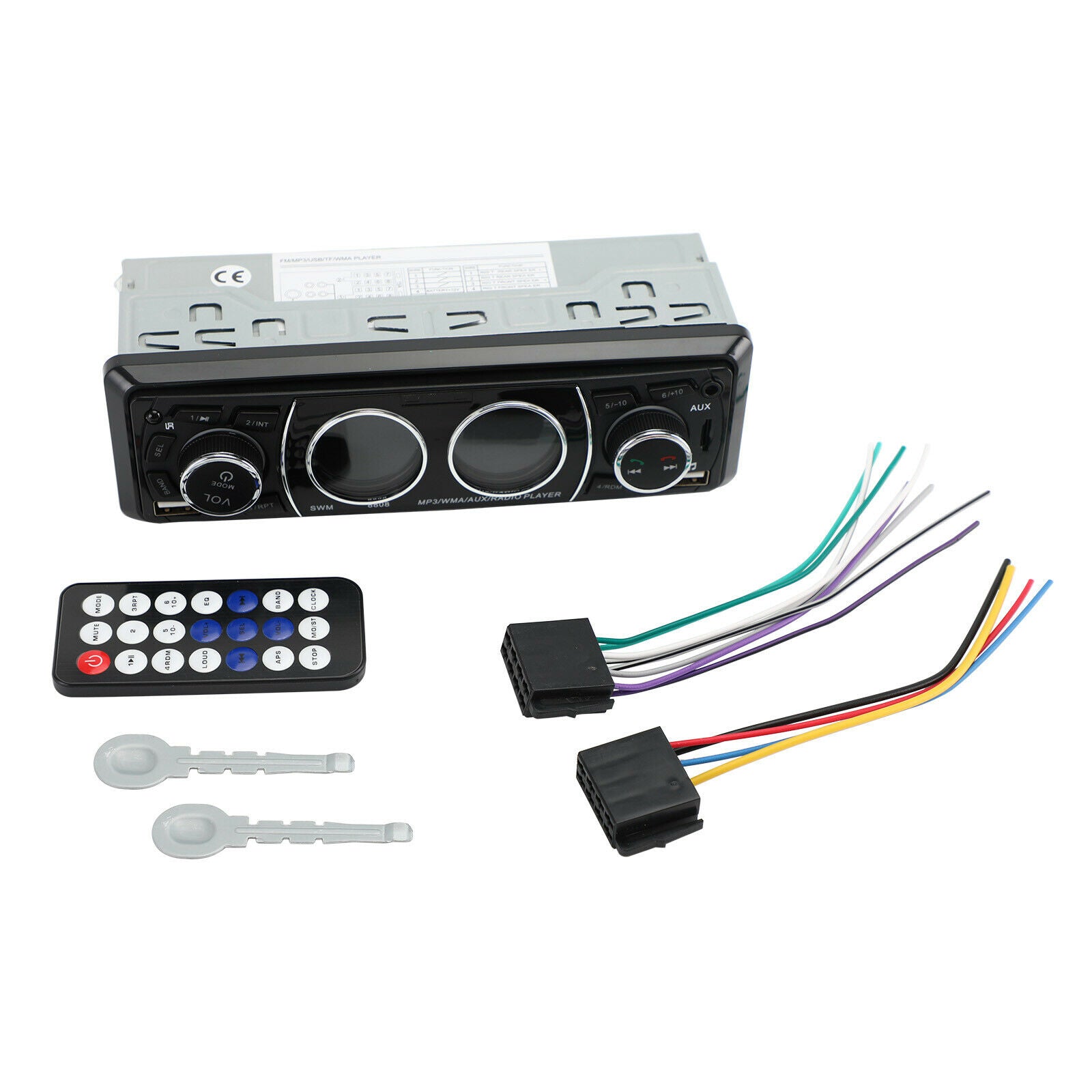 SWM-8808 Car Stereo 1 DIN Multimedia Video MP3 Player AUX-IN FM Radio Universal