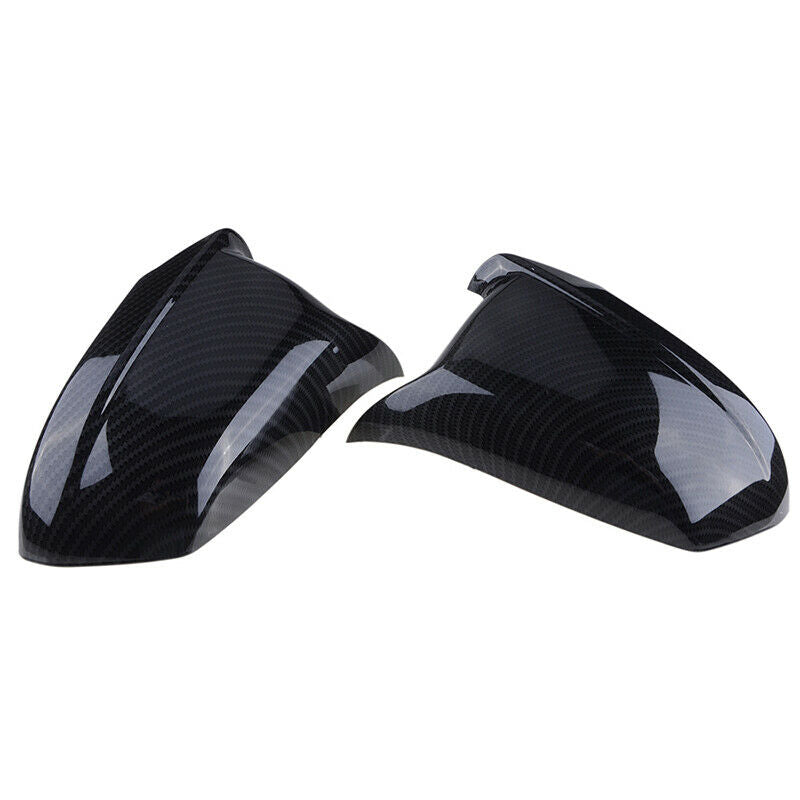 Carbon Fiber Door Side Wing Mirror Cover Caps For BMW 5 Series F10 2011-2013