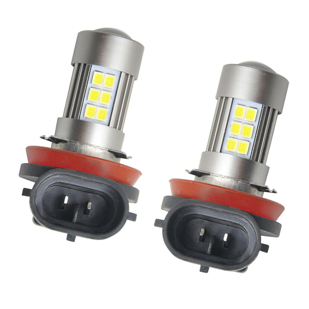 2PCS White H11 H8 27SMD LED Bulbs High Power Super Bright for Fog Lights