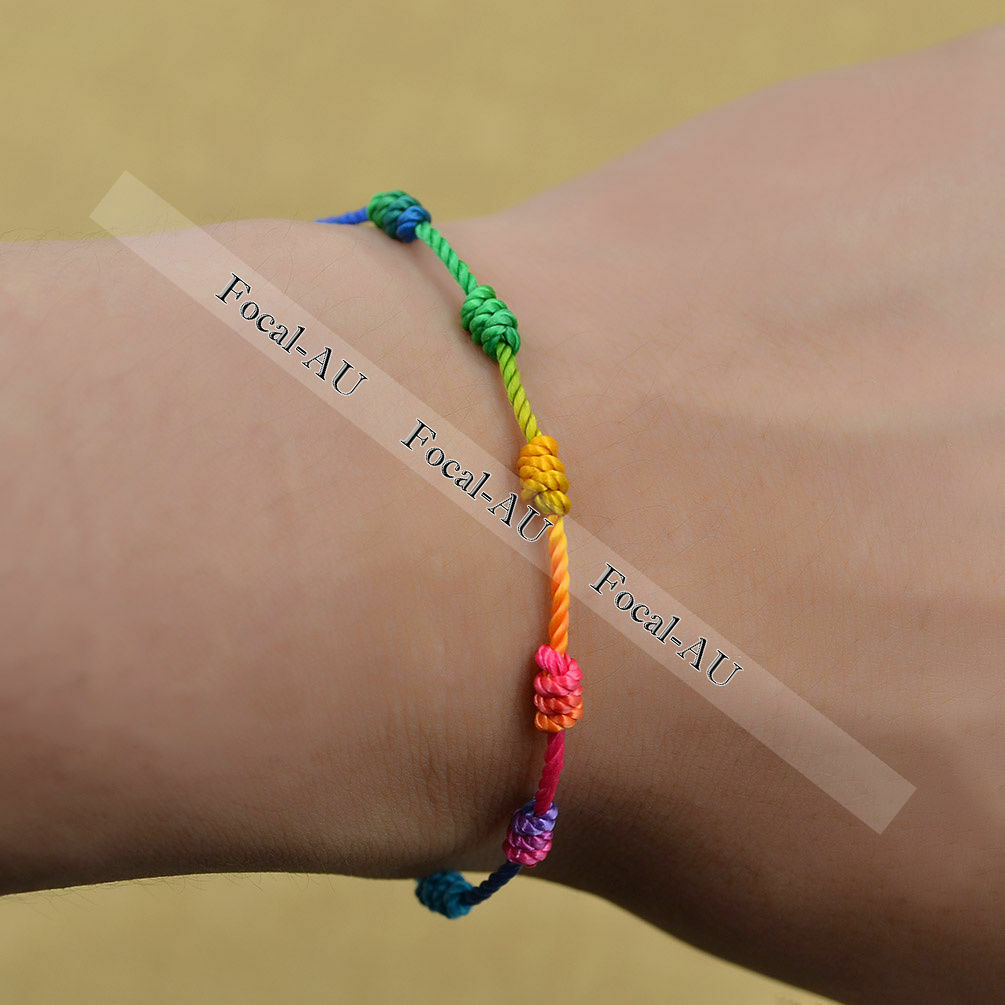 10PCS Knotted Rosary Bracelet Mixed Colors Trendy Fashion Handmade New Gift