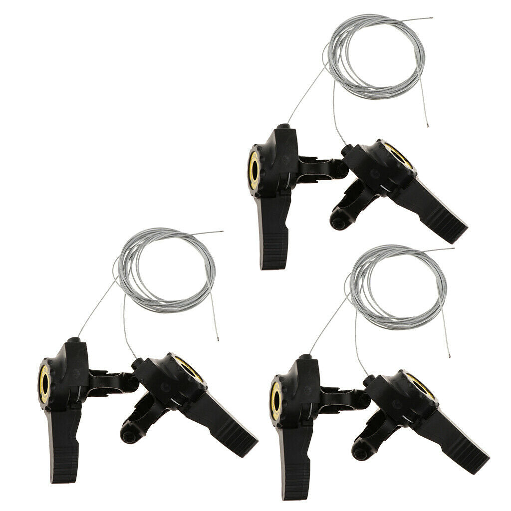 3Pcs Premium Thumb Shifter 15S/18S/21S Solid Derailleur Cable Components