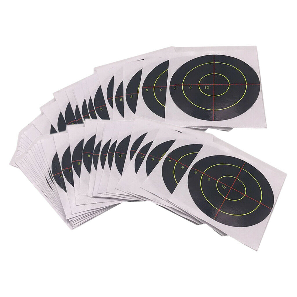 100Pcs 7.5cm   Shooting Paper Target Archery Target Reactive