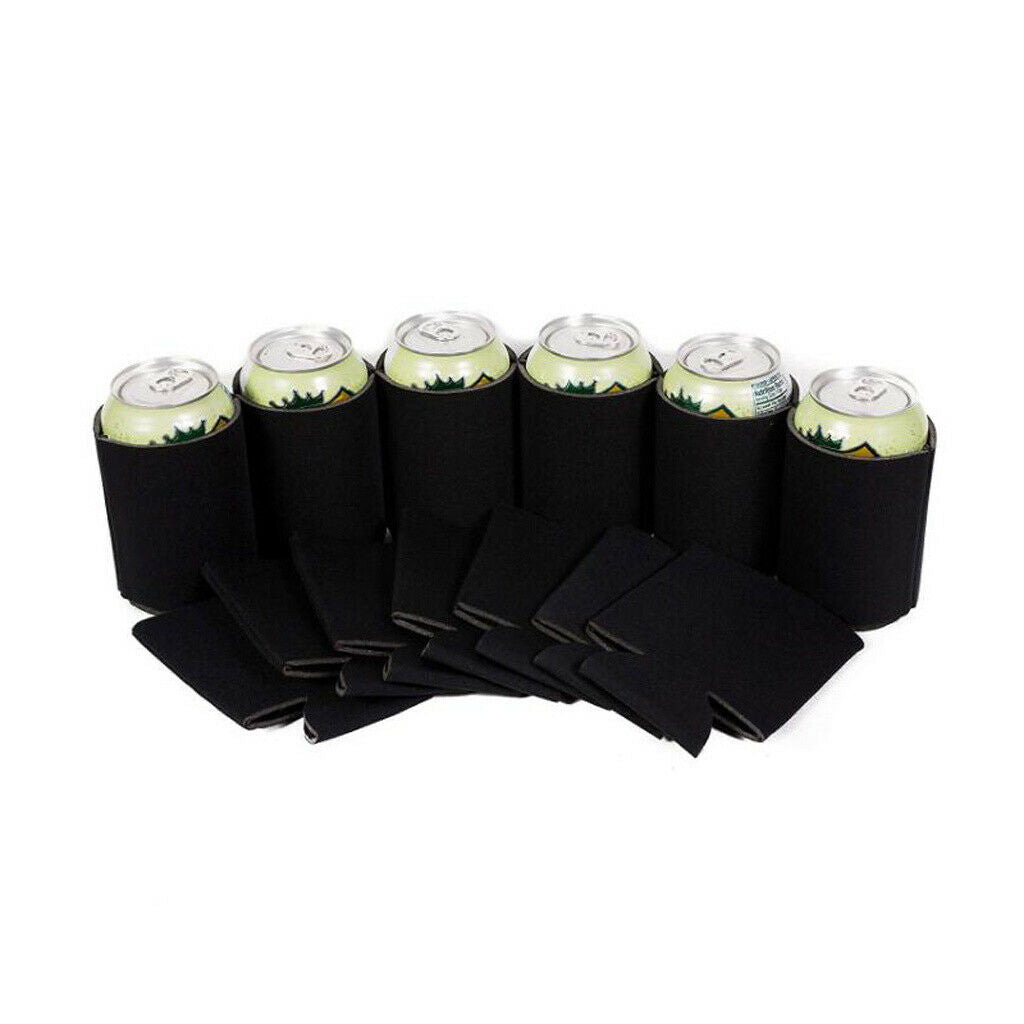 60Pcs Foldable Beer Can Coolers Sleeves