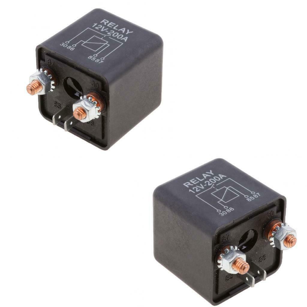2pcs 12V 200A ATV Starter Relay Solenoid Relay Switch for Split Charging