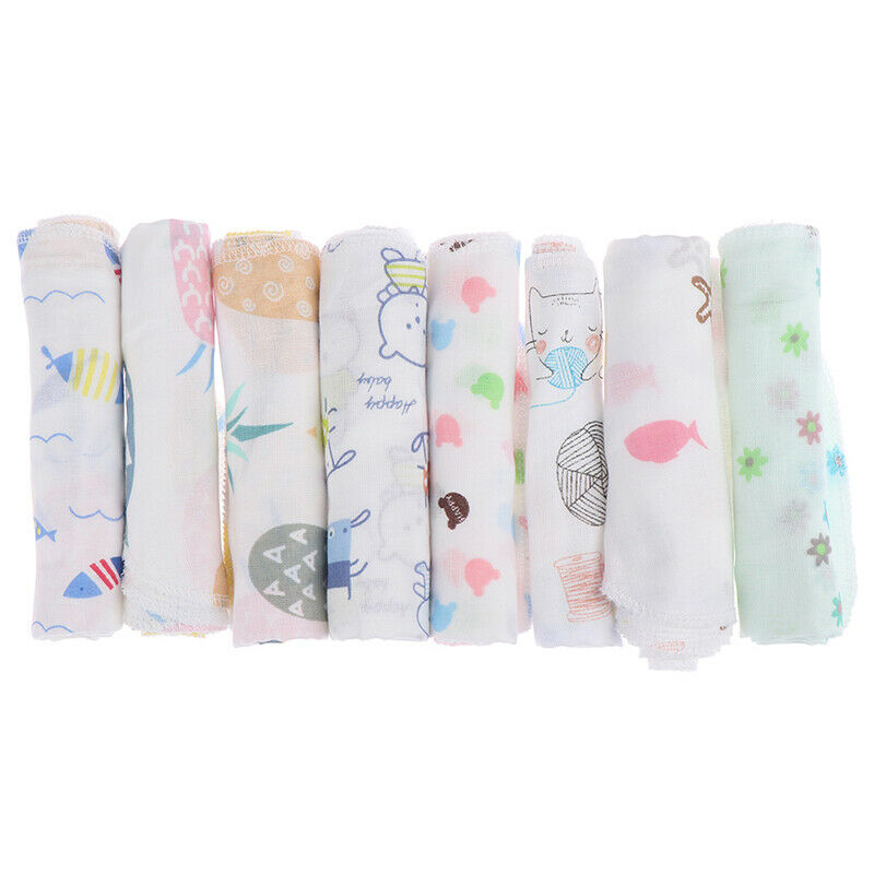 Cartoon baby handkerchief square pattern towel washed cotton infant face t.l8