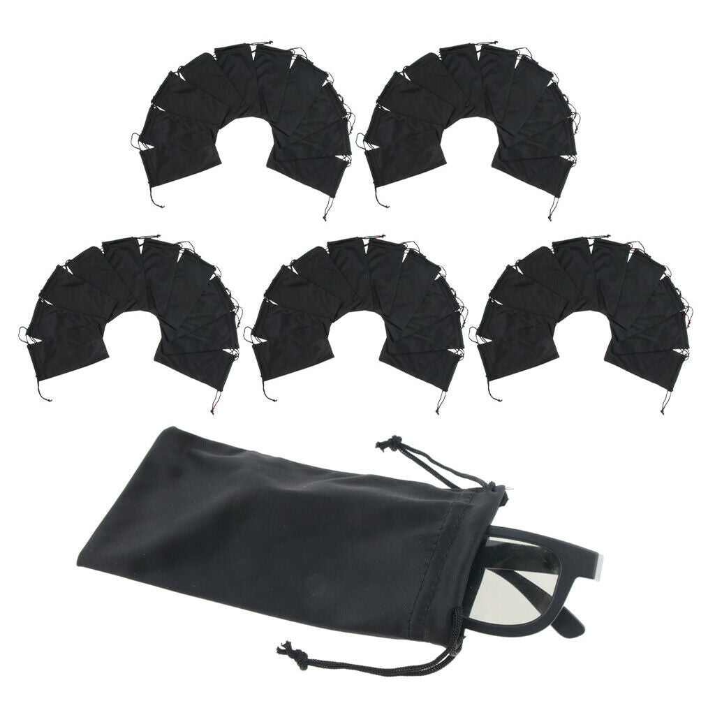 50Pcs Drawstring Pouch Eyeglasses Jewelry Cell Phone Storage Bag Case Holder