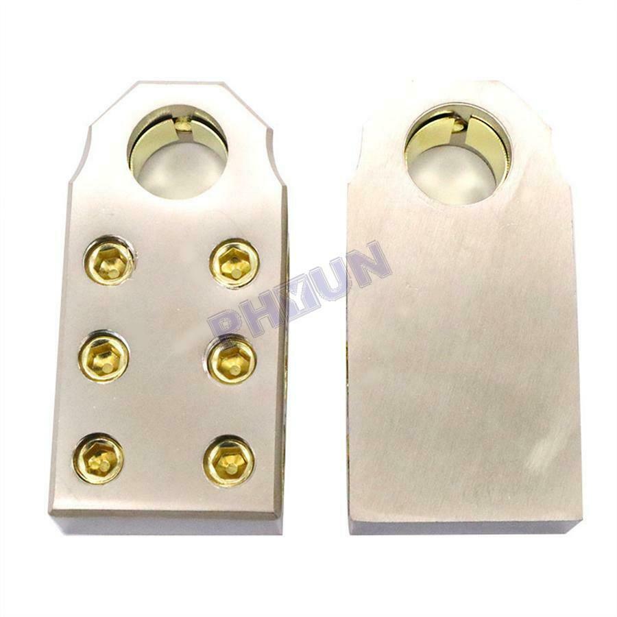 2 Car Truck Battery Terminal Clamp Post 1/0 2/0 AWG Gauge Positive Negative Port
