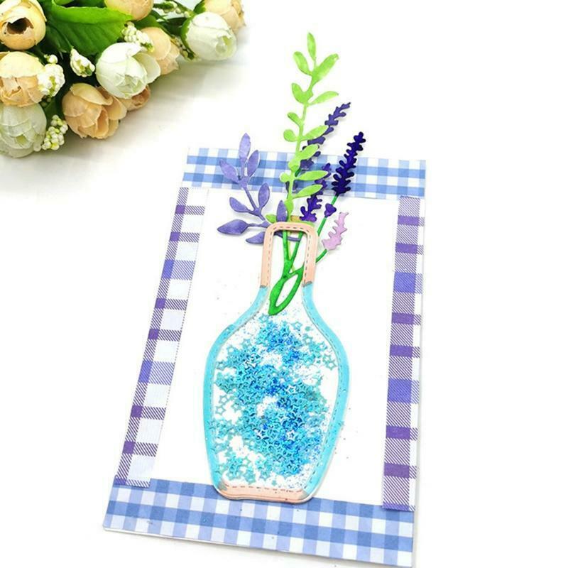 Flower Vase Metal Cutting Dies Stencil Scrapbooking DIY Album Stamp Paper Card