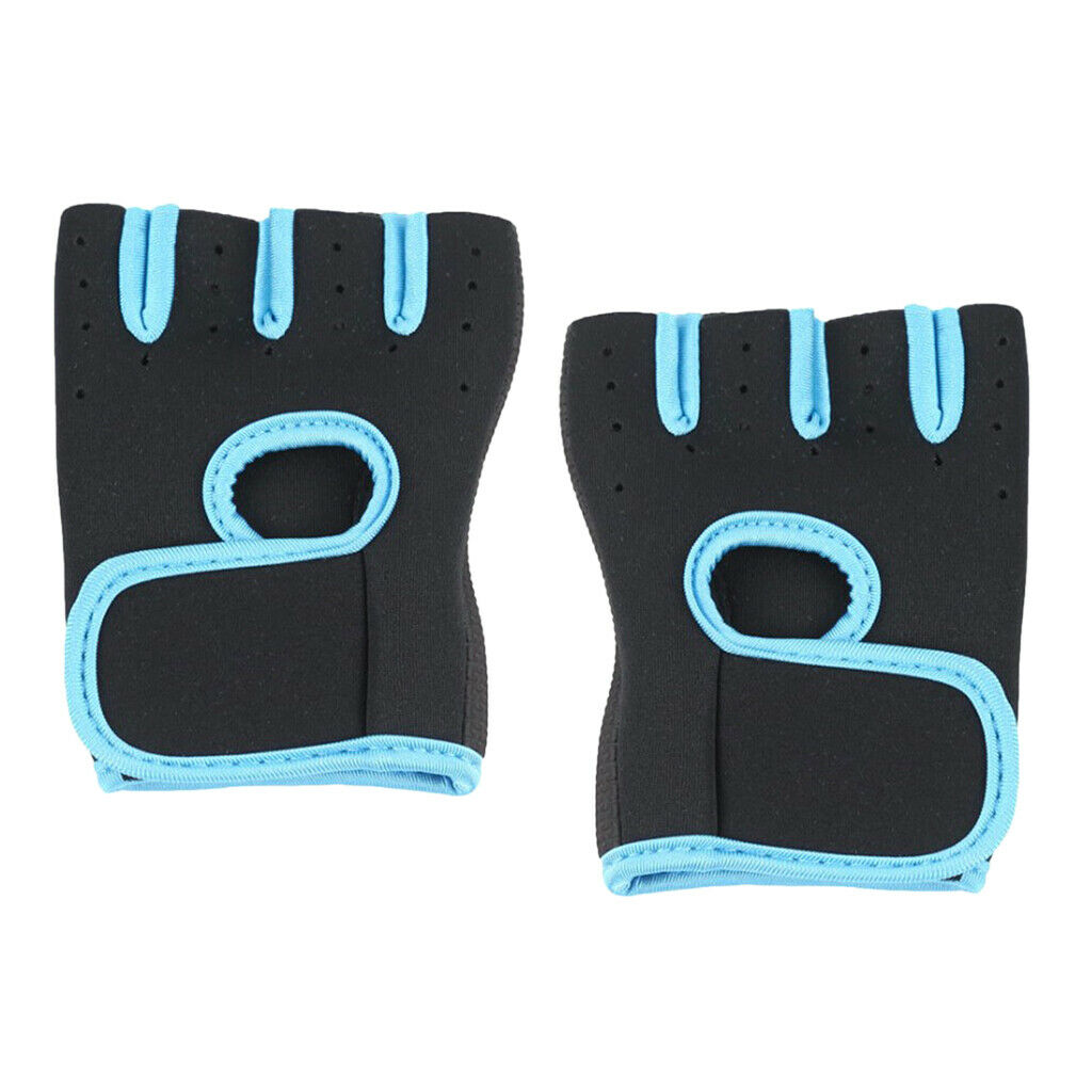 2 Pairs Adjustable Half FingerWeight Lifting Workout Gloves Training Gym