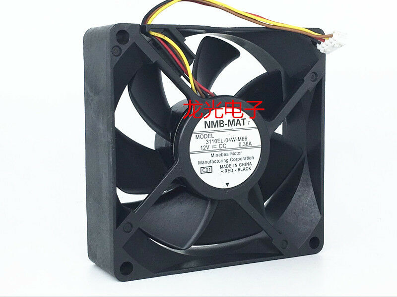 For NMB 3110EL-04W-M66 fan 80*80*25mm 12V 0.36A 4pin