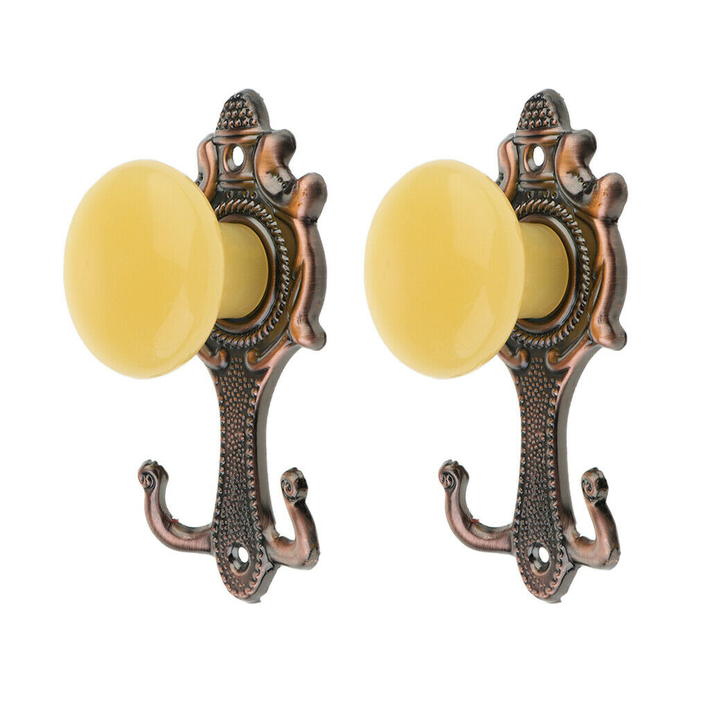 2 Pcs Alloy Curtain Wall Hook Drapery Tieback Decor,2 Colors Optional Bronze