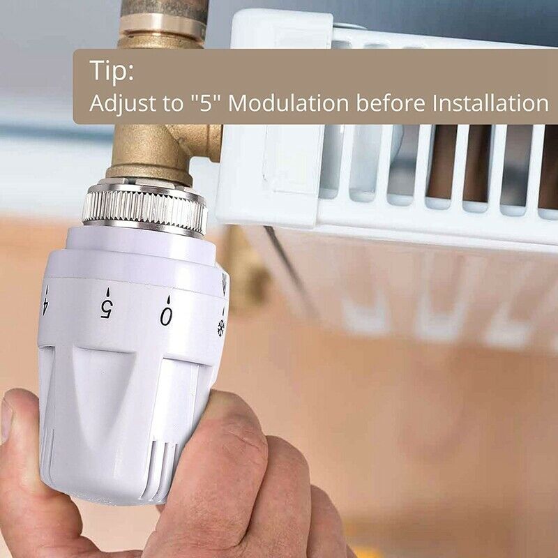 3Pcs Thermostat Radiator Valve TRV Thermostatic Head Radiator M30 x 1.5 RadiH9N7