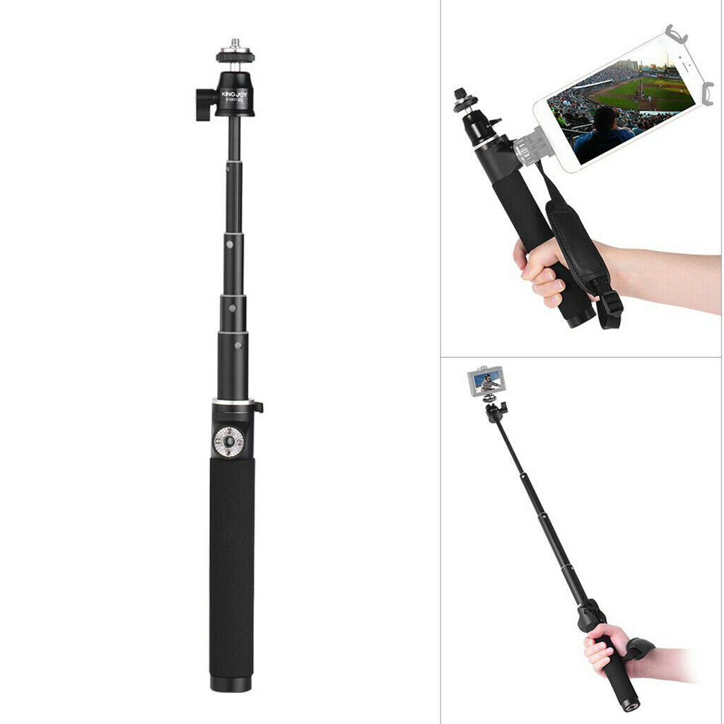 Aluminum Handheld Extension Rod Pole Monopod Selfie Stick for Sports Camera