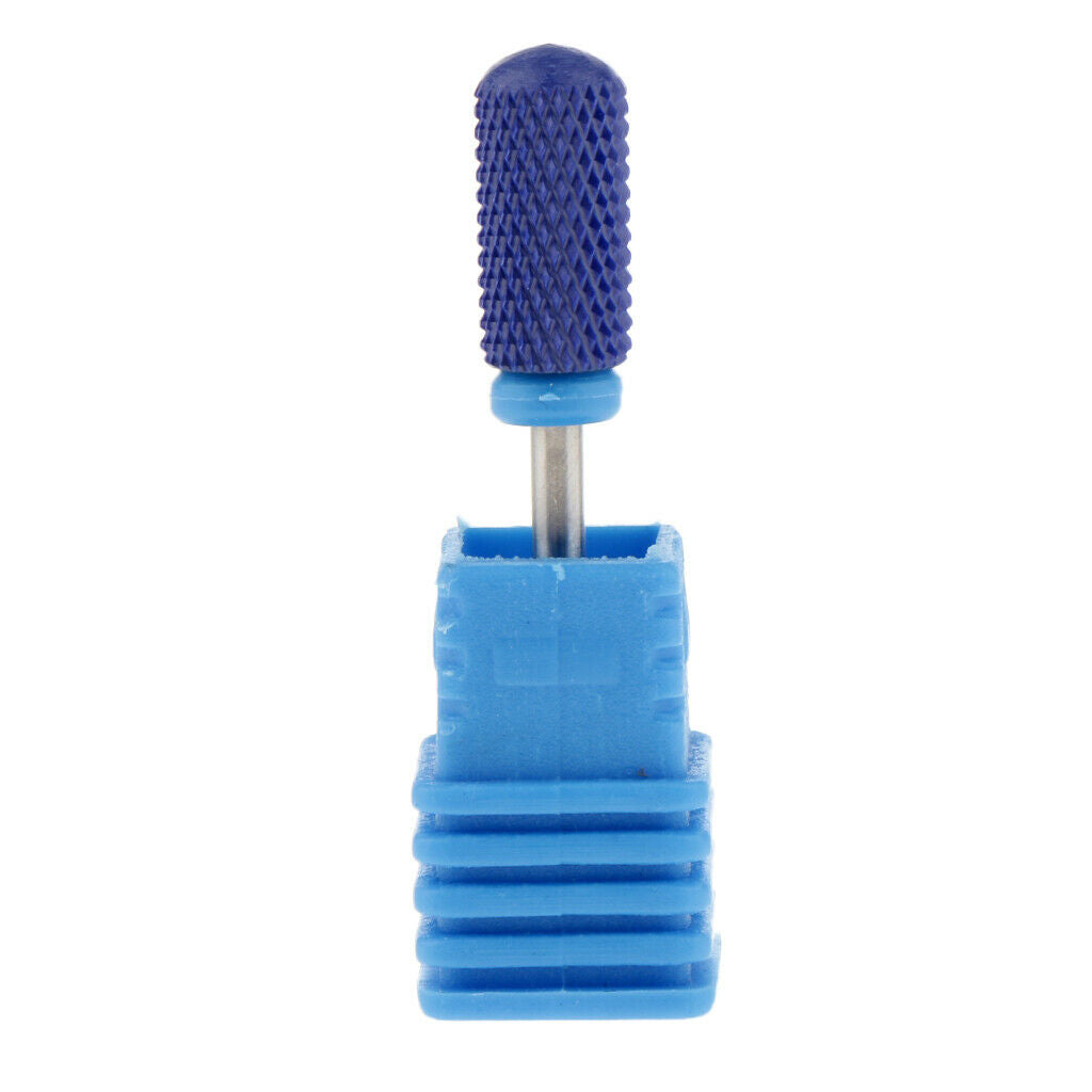 Ceramic Nail Drill Bits Burr File Medium Grit Manicure Pedicure Tool Blue