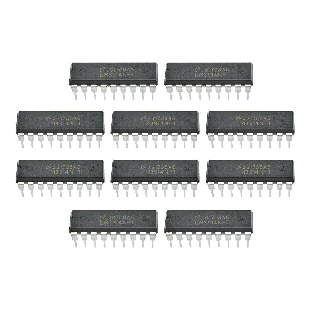 10Pcs LED Display Driver IC NSC DIP-18 LM3914N-1 LM3914N-1/NOPB 18 Pin