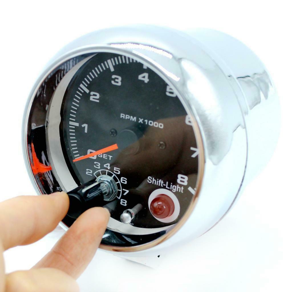 7 Colors 3.75 Inch 95mm Car Tacho Tachometer Gauge with Shift Light