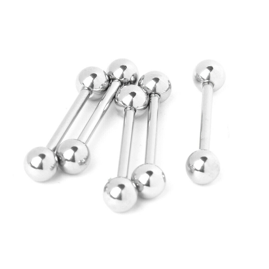 Lots 5 14 Gauge 16mm Ball Titanium Anodized Barbell Tongue Ring Labret Stud