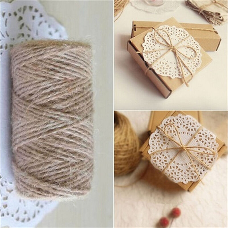 33M Christmas Hemp Rope Cord Marline for Wedding Favors Candy Boxes DIY D.l8