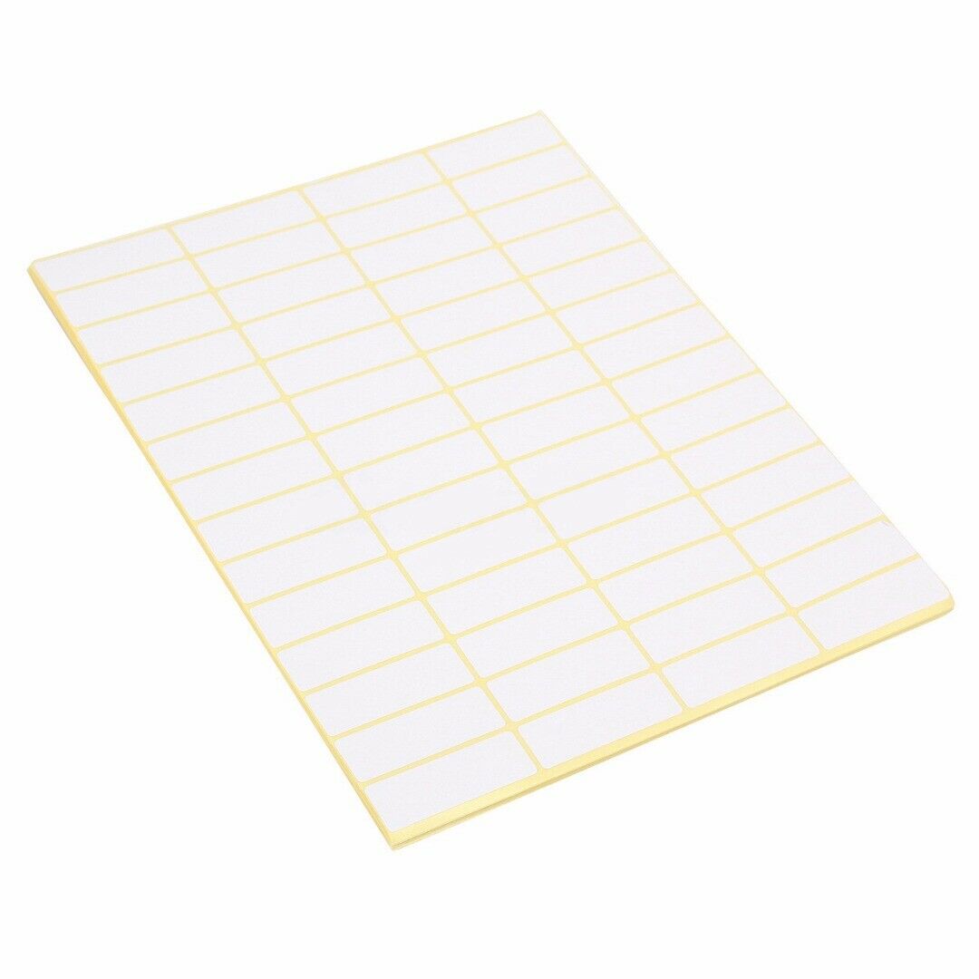 15 Sheet 56 White Sticky Labels 13x38 mm Price Stickers Tags Blank Self Adhesive
