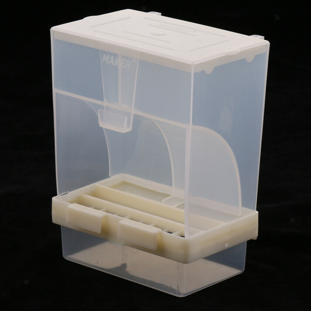 2 pcs Bird Poultry Feeder Automatic Food Container Parrot Splash Proof