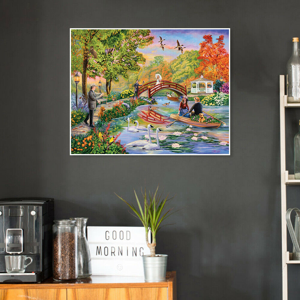 5D DIY Easeful Garden Diamond Painting Full Drill Cross Stitch Embroidery @