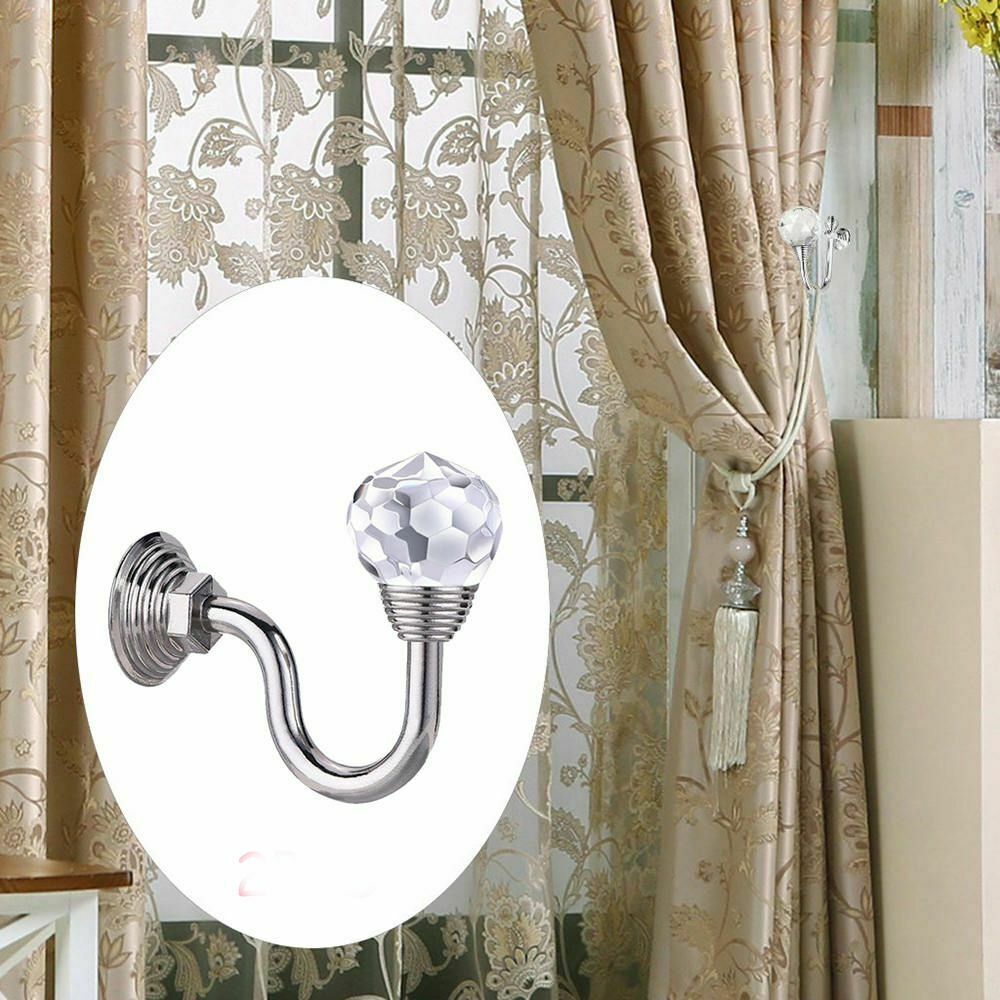 Curtains Accessories Fixing Holder Curtain Hooks Crystal Bracket Hanging Hooks
