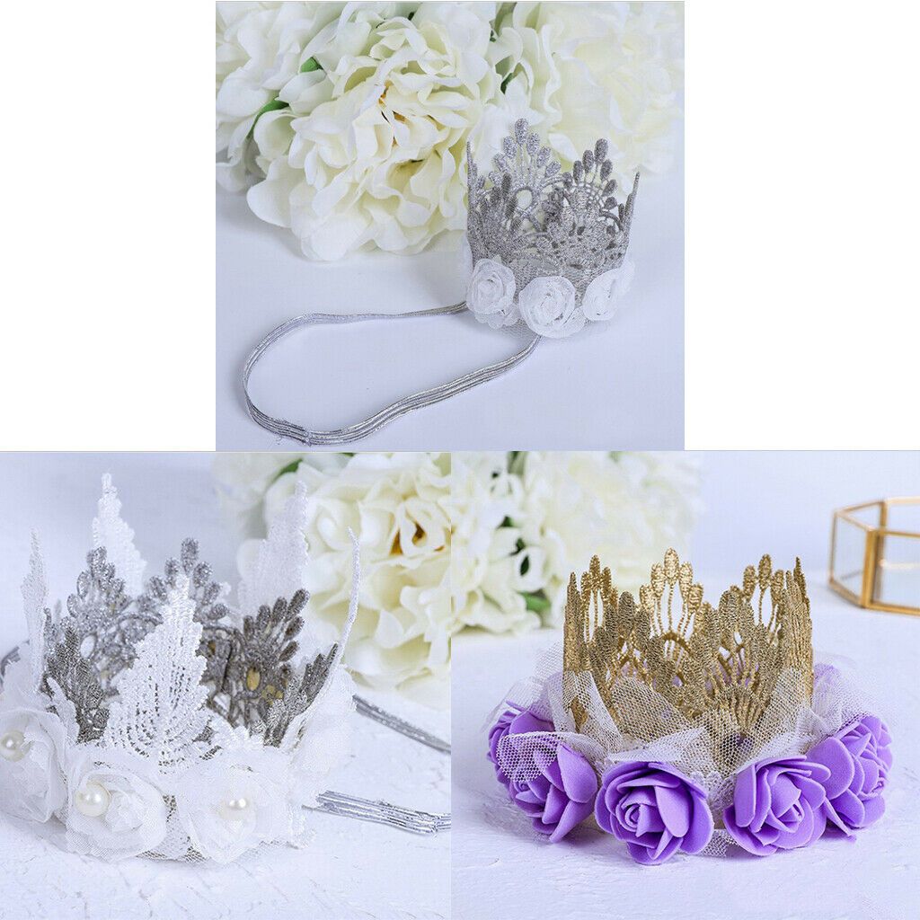 Newborn Baby Girls Kids Flower Headband Elastic Hair Band Crown Hair Accessories