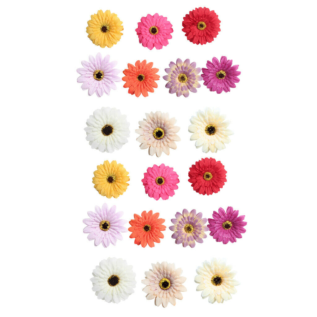 Pieces of 20 Gerbera Daisy Flower Bouquets Wedding Bouquets DIY