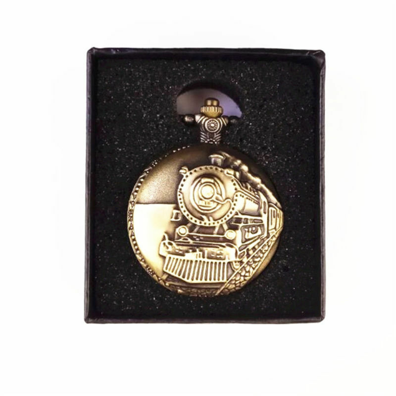 1pc Black Gift Box For Watch Jewelry Pocket Watch Display Case Necklace Chain