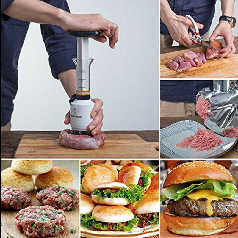 Stainless Steel Meat Tenderizer Needle and Meat Injector Marinade FlavorDDBDAU
