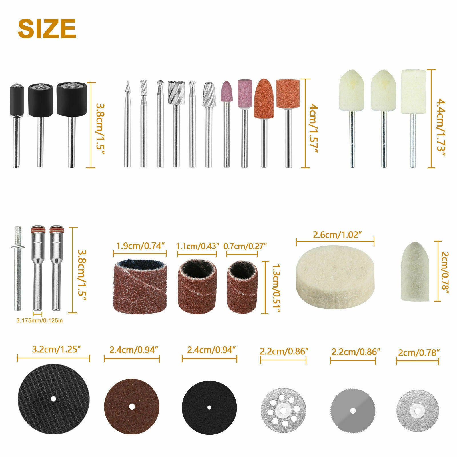 217PCS Rotary Tool Accessories Kit Sanding Cutting Polishing Grinder for Dremel