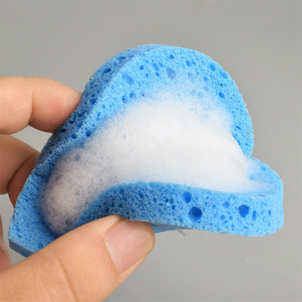 5Pcs Sponge For Cosmetic Use Makeup Removal Face Neck Eye Cleaning Pads Blue