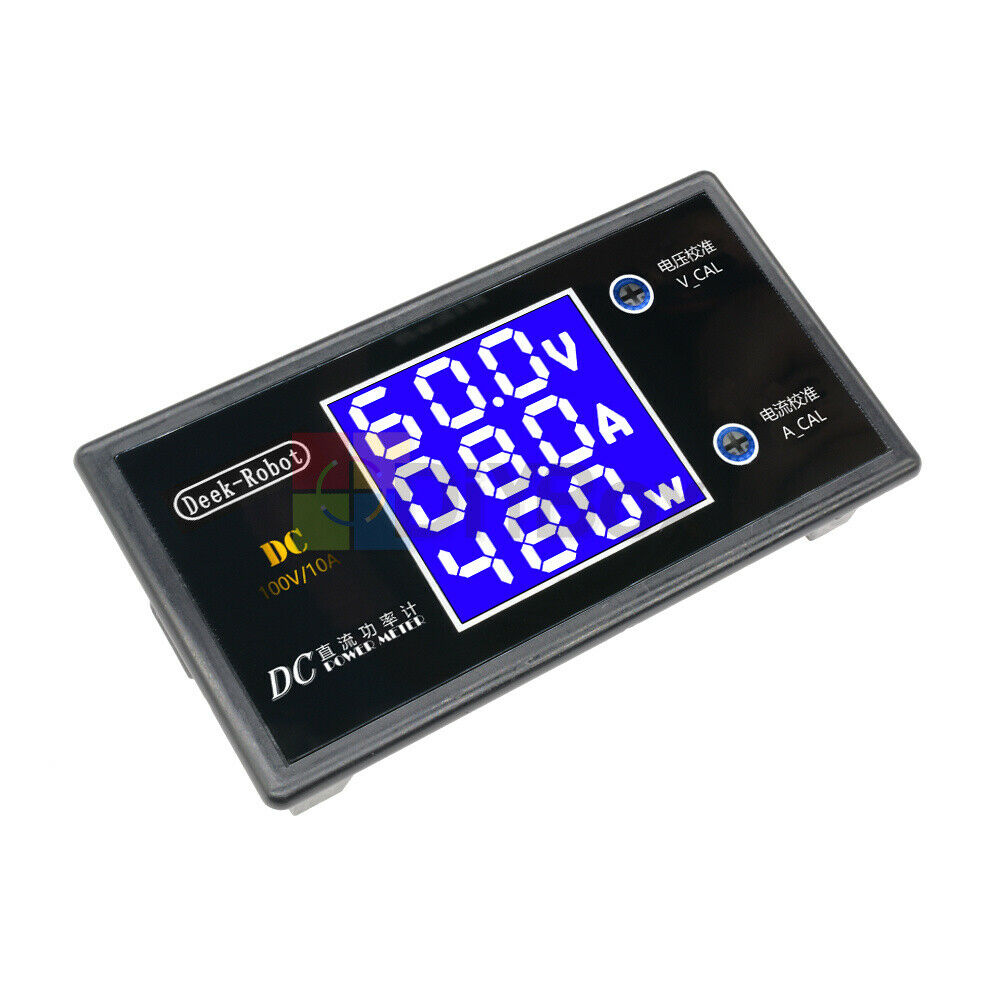 DC 100V 10A 1000W LCD Digital Voltmeter Ammeter Voltage Current Volt Power Meter