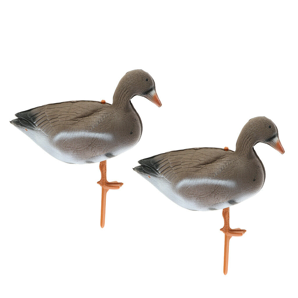 2x Lifelike Realistic Goose Hunting Decoy Crow Decoys Deterrent Repeller