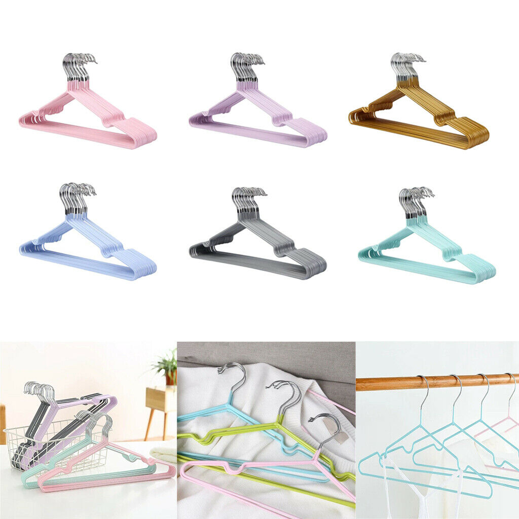 20pcs Adults Clothes Hanger Clothing Coat Hanging Rack Holder for Bedroom