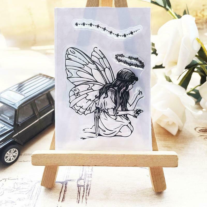 Wreath Fairy Silicone Clear Seal Stamp DIY Scrapbooking Embossing Photo Album