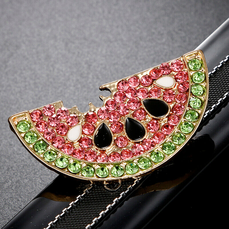 Fashion Crystal Watermelon Brooch Pin Collar Badge Corsage Jewelry Access.l8