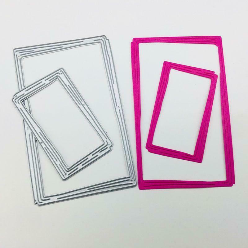 Rectangular Frame Metal Cutting Dies Stencil Scrapbooking DIY Album Stamp Paper