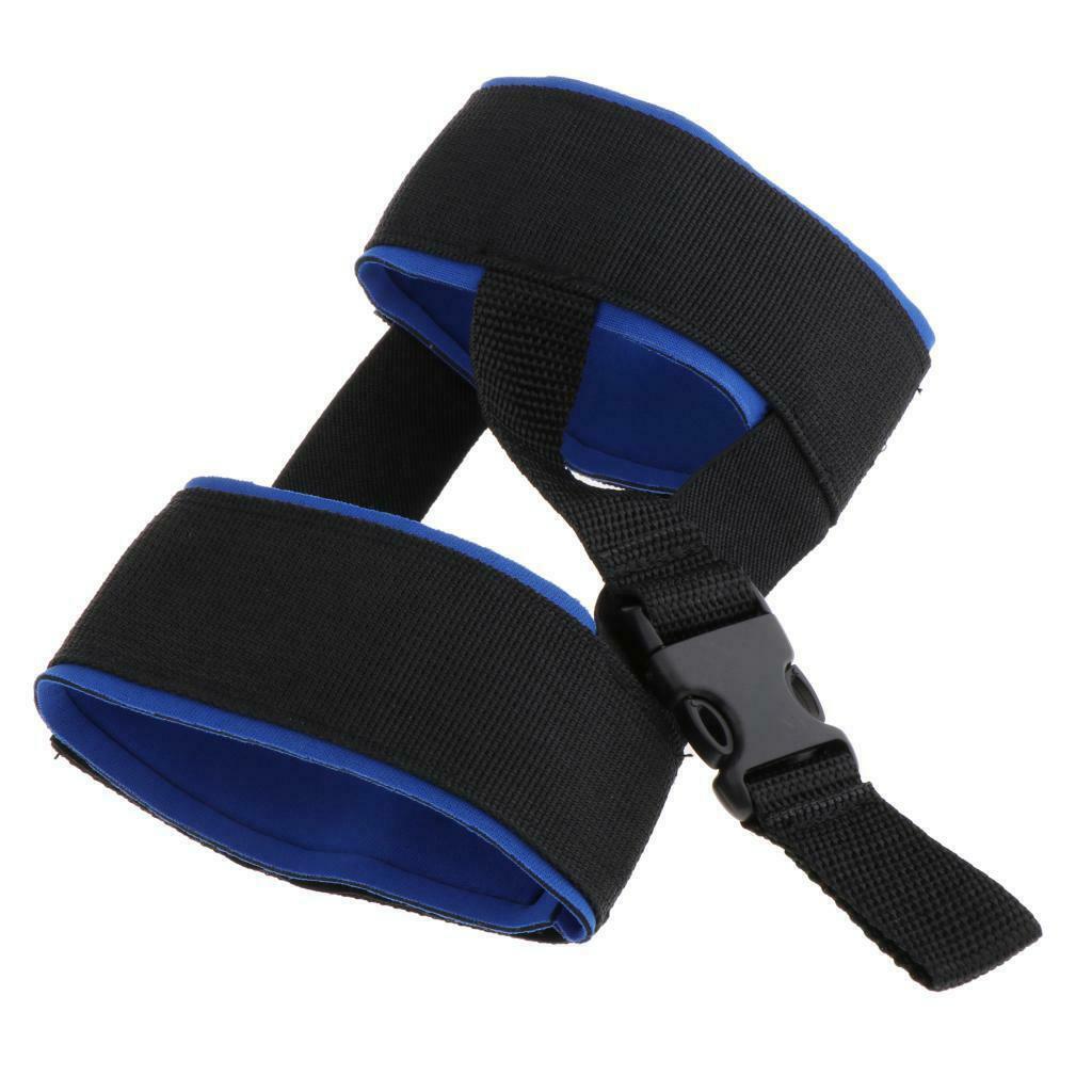 Stationary Swimmer Training Ankle Strap Swim Lap Training Belt Black