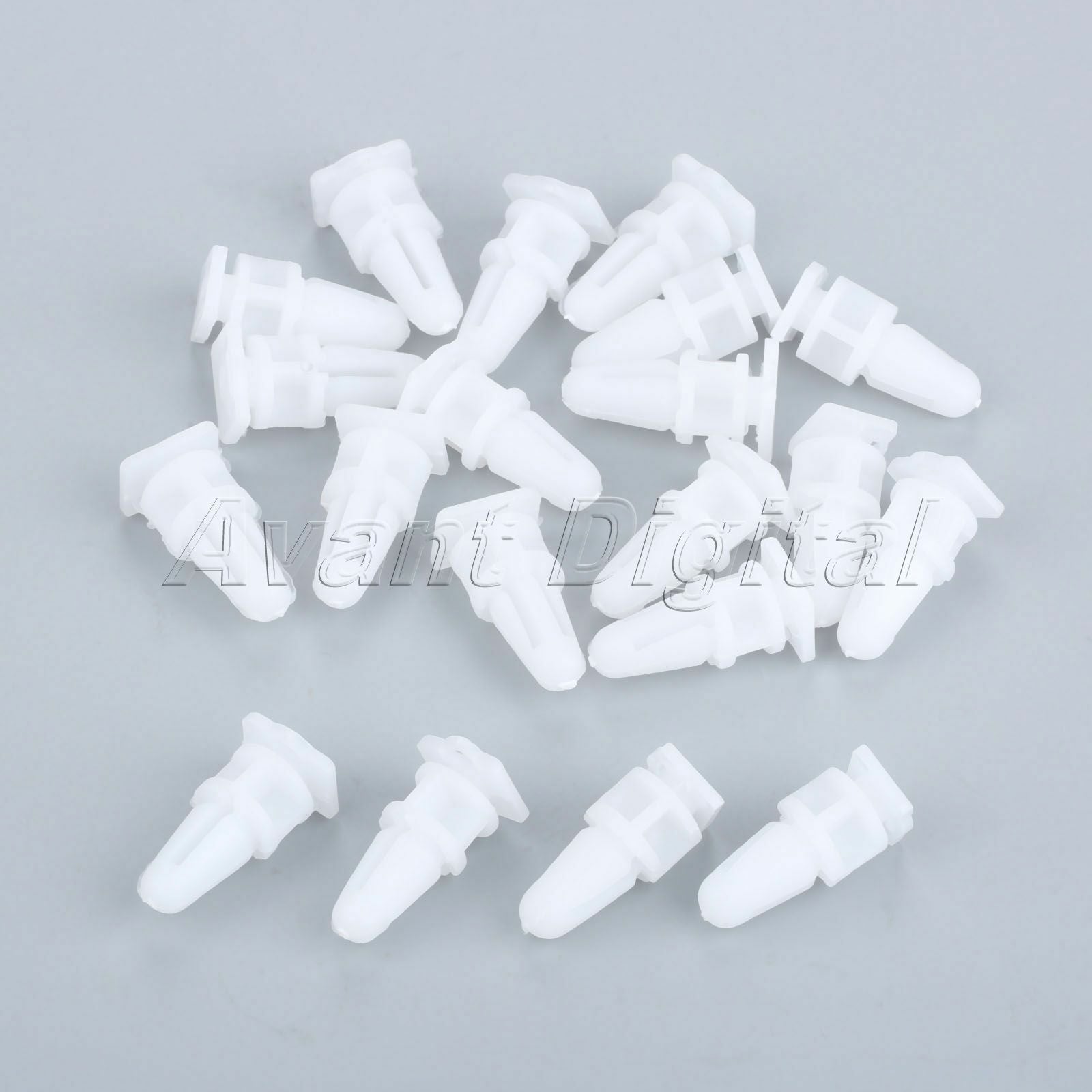 20PC White Plastic Auto Car Plate Clips D82 Fastener 51471840961 Replacement