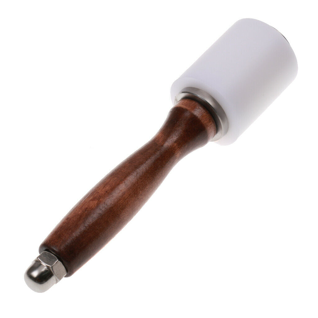 Wooden Handle Nylon Hammer Leathercraft Hammer Sewing Leather Tool Mallet DIY