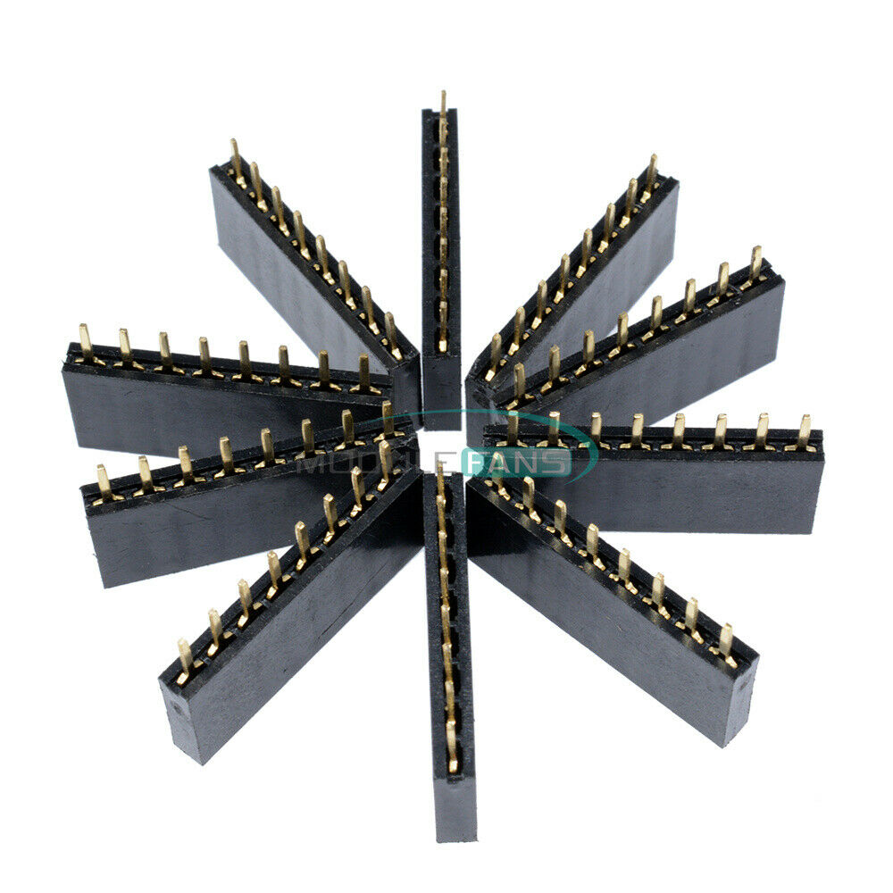 10PCS 2.54MM Header 1x8 8P Single Row 8Pins PCB Socket Female