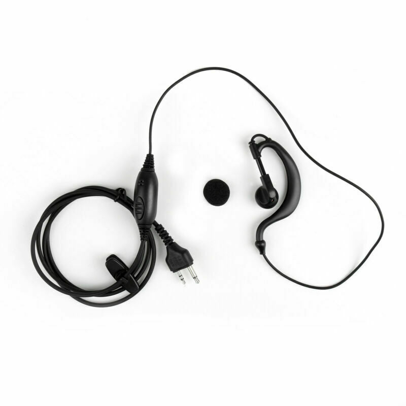 1x 2 Pin G-Shape Earpiece Headset Mic For Midland LXT535 LXT600 GXT300 Radio  B5