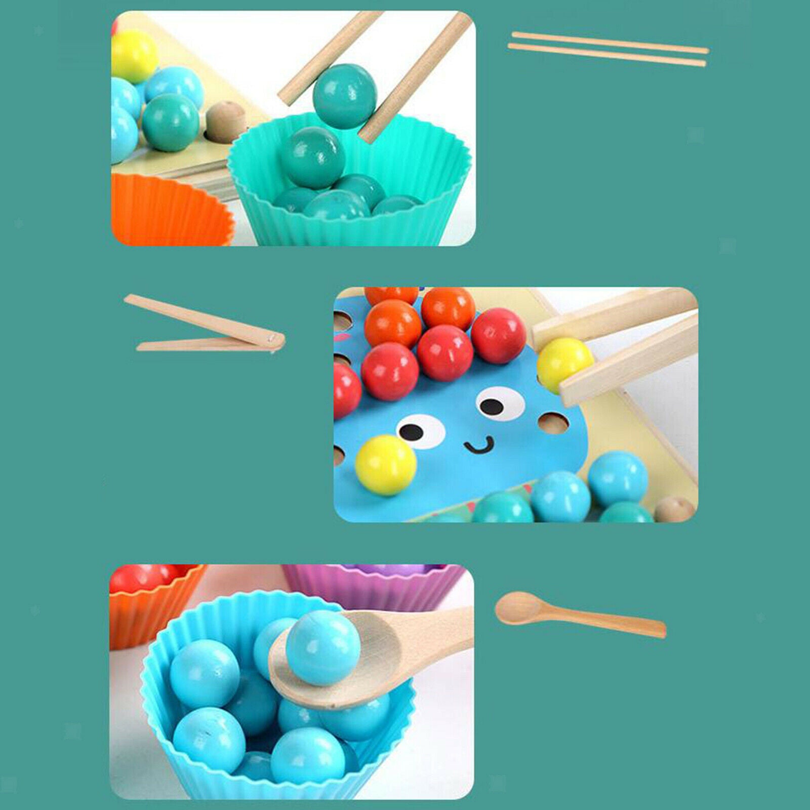 Puzzle Kids Wood Beads Game Go Games Board Learn Children Toys Boy Girl