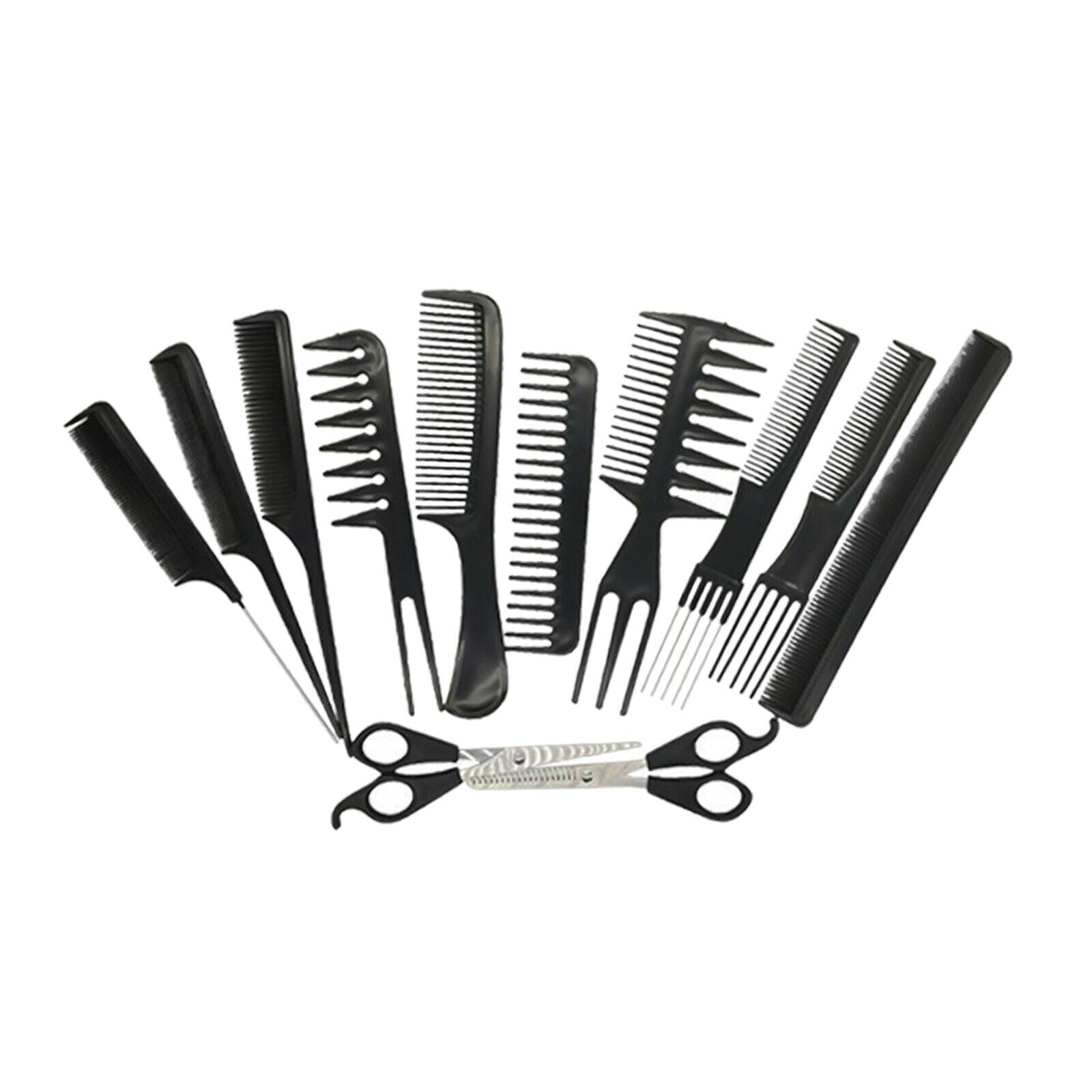 Salon Hairdressing Barber Hair Brush Comb Set Hair Cut Cape Gown Cloth 12pcs