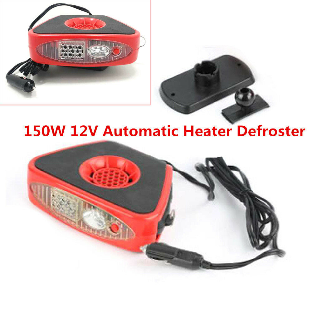150W Car Heater Heated Windscreen Window Demister Defroster LED Flashlight Handy