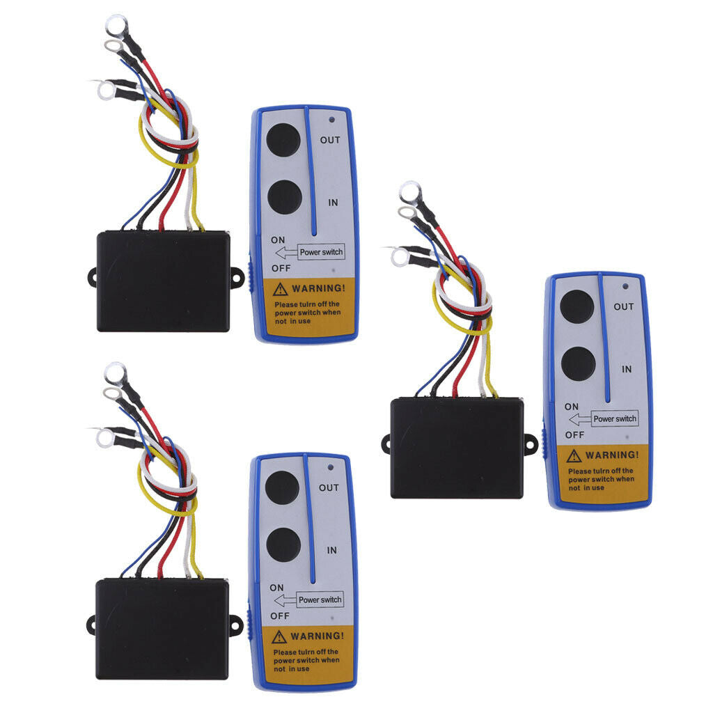3pcs 12V Winch Wireless Remote Control & Controller Switch for Jeep ATV SUV