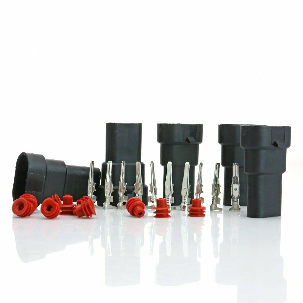 5PCs Waterproof 9005 HB3 9006 HB4 H10 Male Connectors LED HID Xenon Socket Plugs